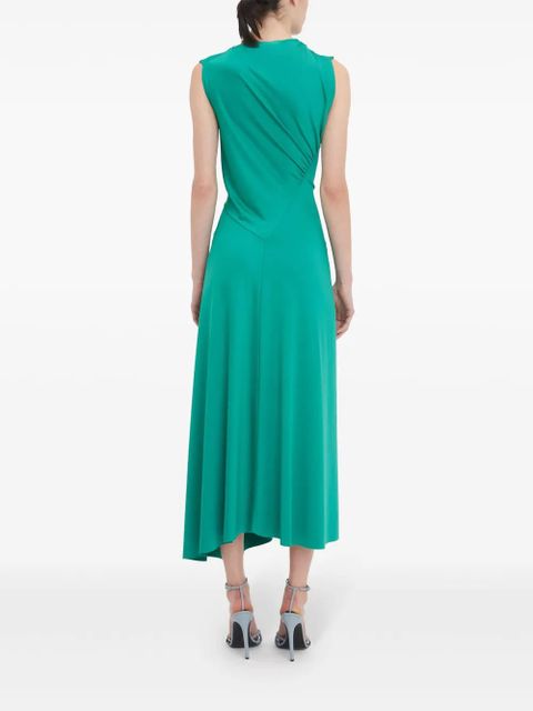 Victoria Beckham draped asymmetric midi dress - Green