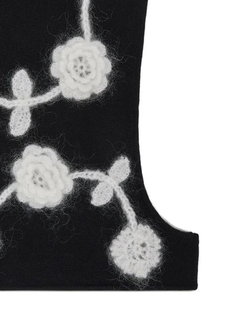 GANNI crochet-detailing balaclava - Black - zdjęcie produktu nr 2