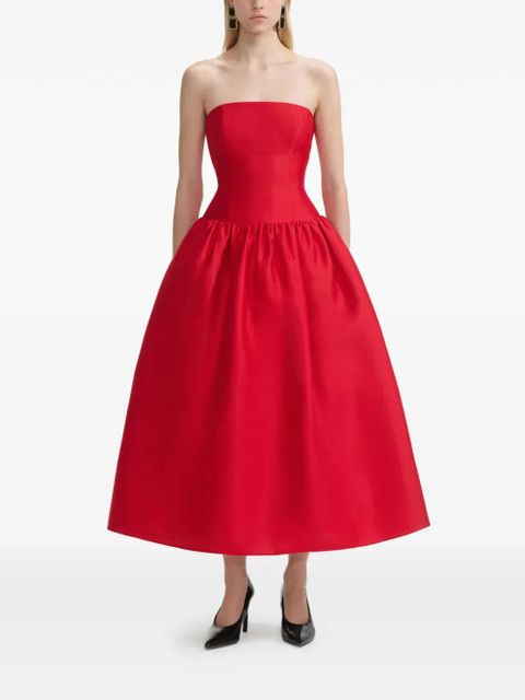 Self-Portrait strapless midi dress - Red - zdjęcie produktu nr 1