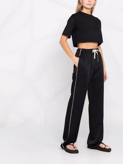 LouLou de Saison Gupo short-sleeve cropped T-shirt - Black