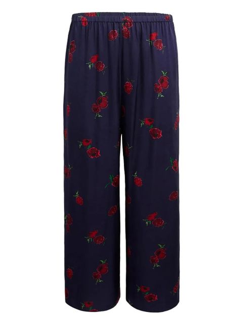 KHAITE Mindy floral-print trousers - Blue - zdjęcie produktu nr 1
