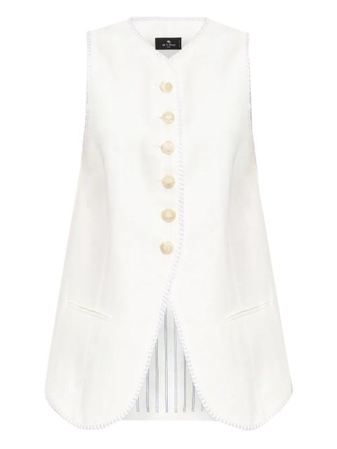 ETRO button-fastening waistcoat - White - zdjęcie produktu nr 1