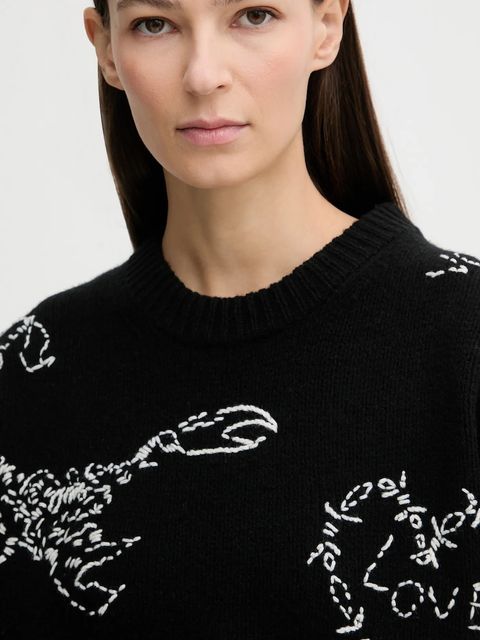 ZADIG&VOLTAIRE sweter wełniany damski kolor czarny KWSW02902