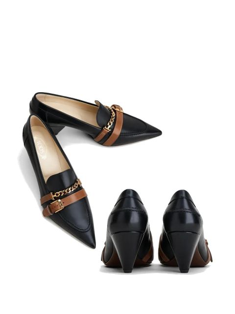 Tod's pointed leather pumps - Black - zdjęcie produktu nr 2