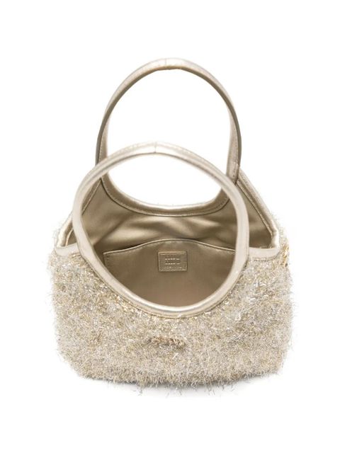 Miu Miu Ivy logo top-handle tote bag - Gold