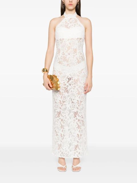 MANURÍ Cherie lace maxi dress - White