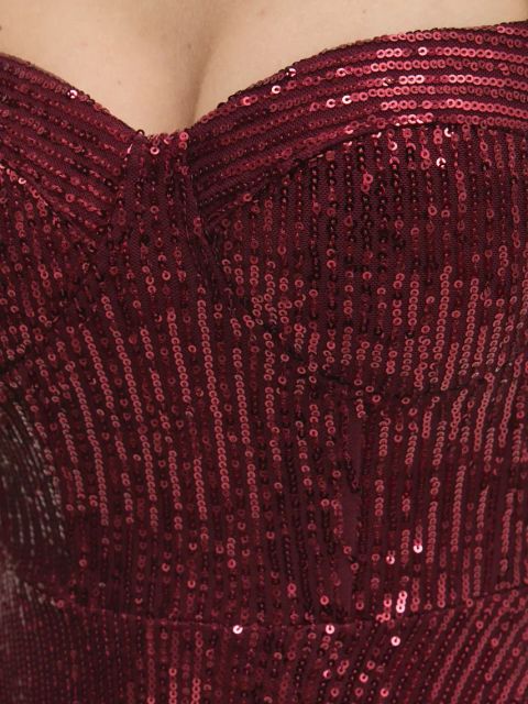 Answear.LAB sukienka kolor bordowy maxi rozkloszowana