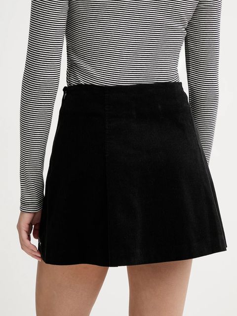 Tommy Jeans spódnica bawełniana kolor czarny mini rozkloszowana DW0DW22512