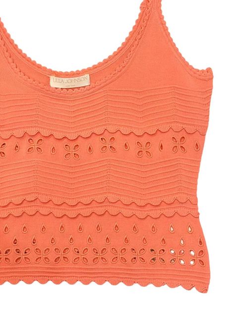 Ulla Johnson Esme eyelet knit camisole - Orange - zdjęcie produktu nr 2