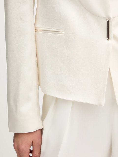 BOSS marynarka kolor beżowy jednorzędowa gładka 50548290