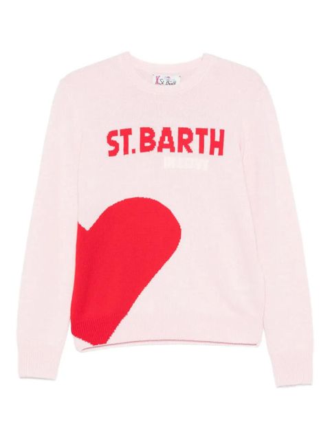 MC2 Saint Barth heart intarsia st barth sweater - Pink - zdjęcie produktu nr 1