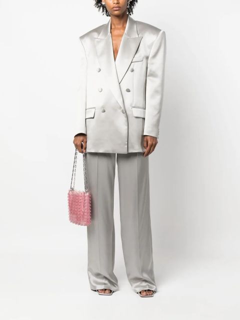 Magda Butrym silk wide-leg trousers - Grey - zdjęcie produktu nr 2