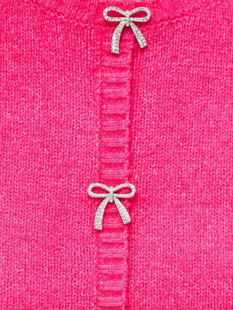 Medicine kardigan z domieszką wełny damski kolor różowy lekki