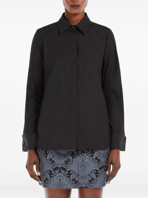 Max Mara classic-collar double-cuff shirt - Black - zdjęcie produktu nr 2