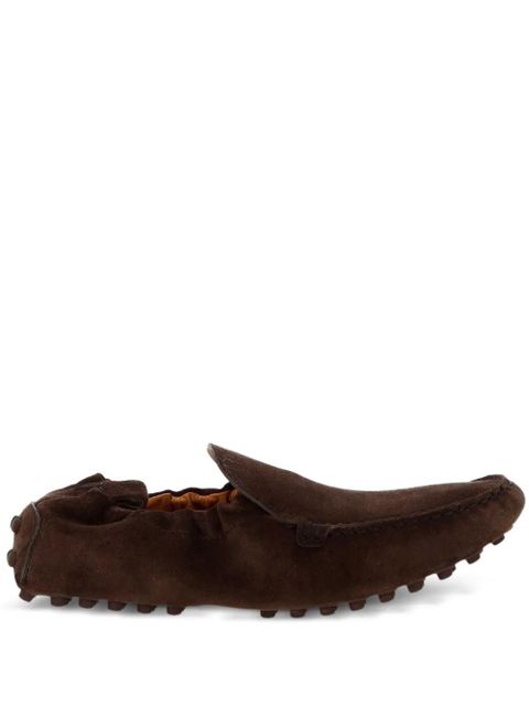 Tod's pebble-textured suede loafers - Brown - zdjęcie produktu nr 1