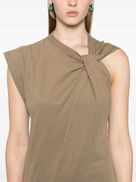 ISABEL MARANT Leany asymmetric T-shirt dress - Neutrals