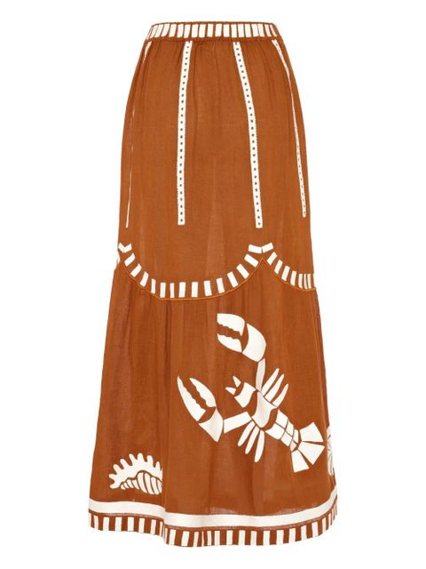 ERES Starfish maxi skirt - Brown