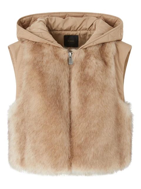 PINKO quilted-panel faux-fur gilet - Neutrals - zdjęcie produktu nr 1