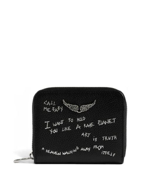 Zadig&Voltaire mini graffiti wallet - Black