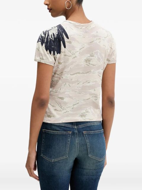 Diesel eagle-graphic T-shirt - Neutrals