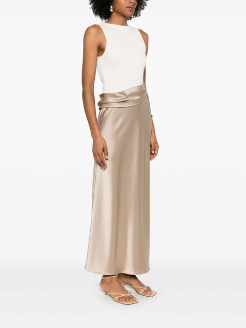 Nanushka draped-detail maxi dress - Neutrals