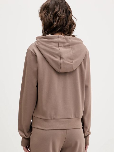 Guess bluza SOFIA damska kolor brązowy z kapturem gładka O5RQ02 KCO31 - zdjęcie produktu nr 2