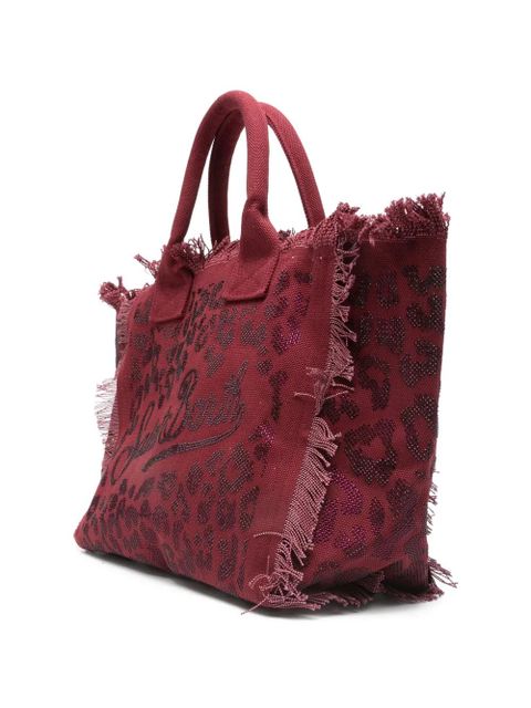 MC2 Saint Barth Vanity leopard-print tote bag - Red - zdjęcie produktu nr 2