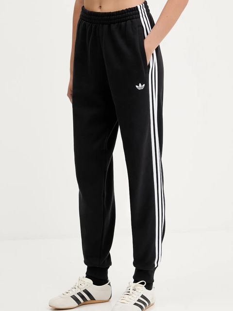 adidas Originals spodnie dresowe bawełniane 3-Stripes damskie kolor czarny wzorzyste JV7458 - zdjęcie produktu nr 1