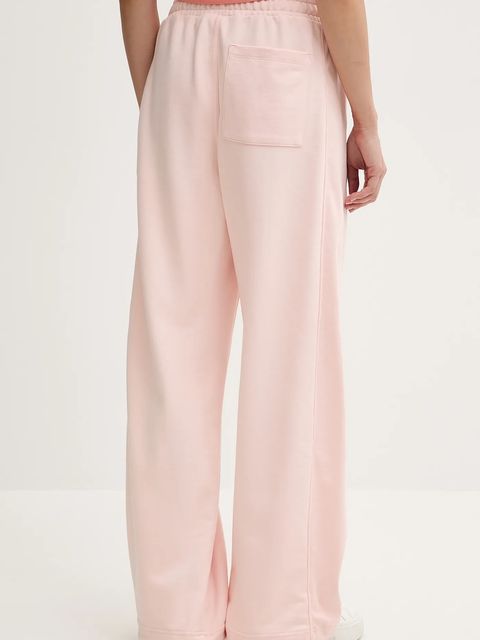 Calvin Klein Jeans spodnie dresowe damskie kolor różowy gładkie LV047C249G
