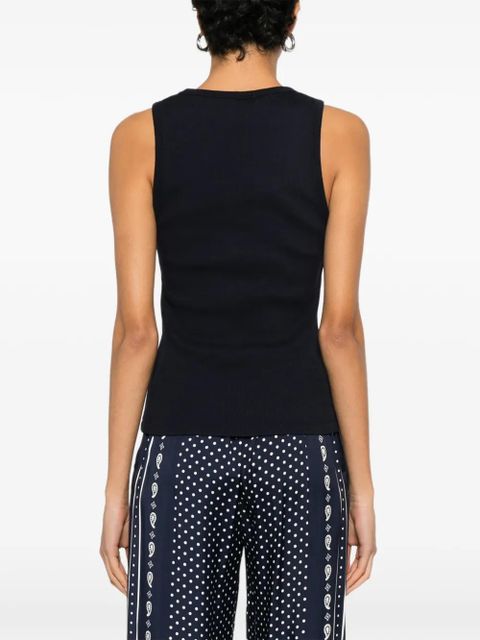 Maje heart-embroidery tank top - Blue