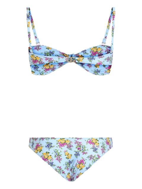 Dolce & Gabbana floral-print twist bikini - Blue - zdjęcie produktu nr 2