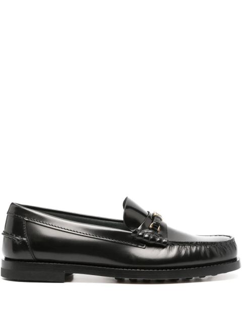 Tod's chain-detail leather loafers - Black - zdjęcie produktu nr 1