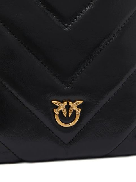 PINKO quilted chevron cross body bag - Black