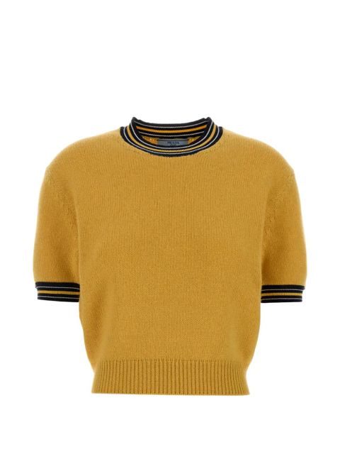 Prada striped-trim sweater - Yellow - zdjęcie produktu nr 1