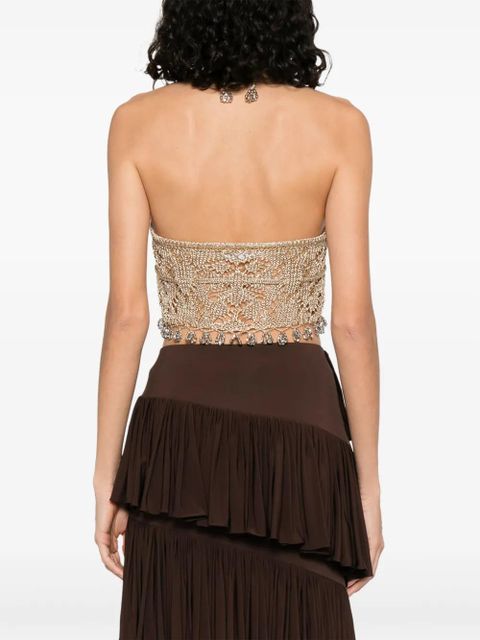 Rabanne open-knit top - Gold