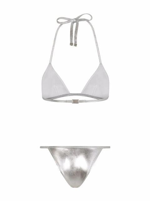 Dolce & Gabbana DG-logo triangle bikini - Silver