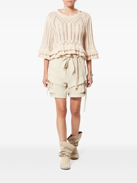 MARANT ÉTOILE Norma ruffled pullover - Neutrals - zdjęcie produktu nr 2