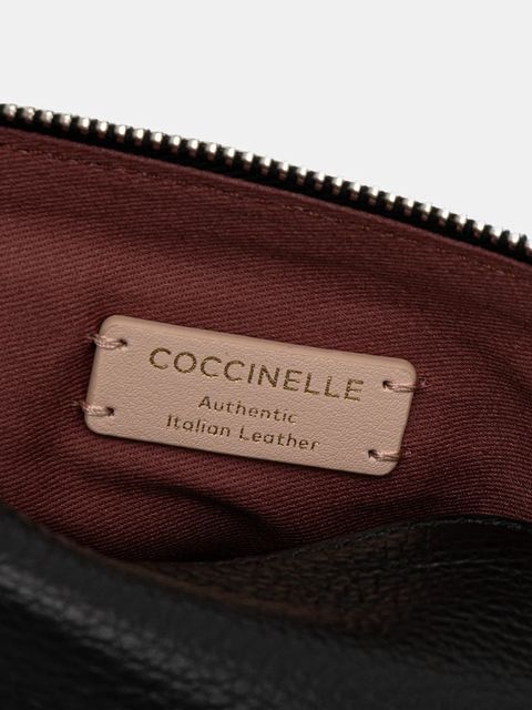 Coccinelle kosmetyczka skórzana kolor czarny E5.TMF.25.01.01