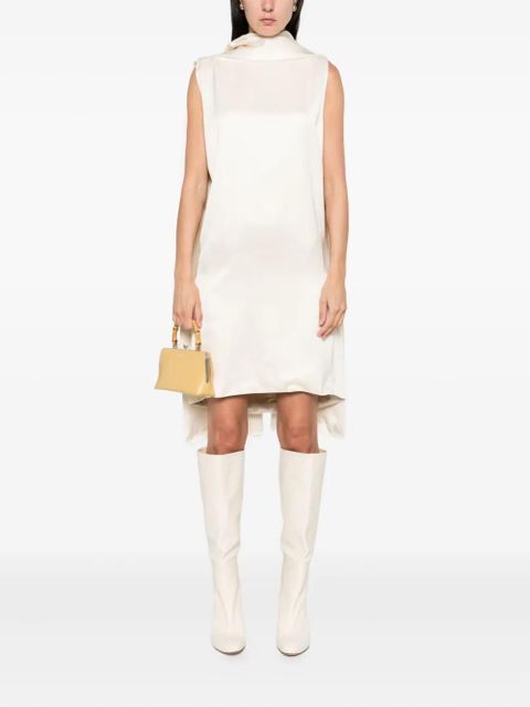 TOTEME raw-edge silk dress - Neutrals - zdjęcie produktu nr 2