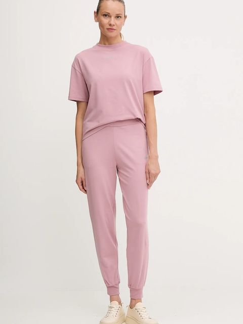 HUGO t-shirt lounge kolor różowy 50490593