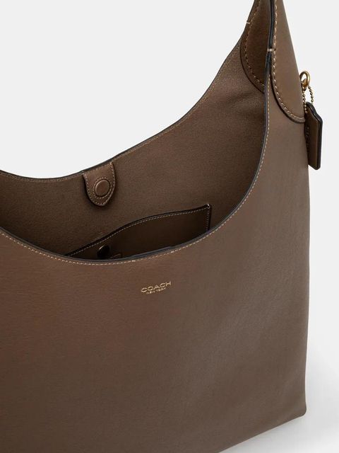 Coach torebka skórzana kolor brązowy CU044