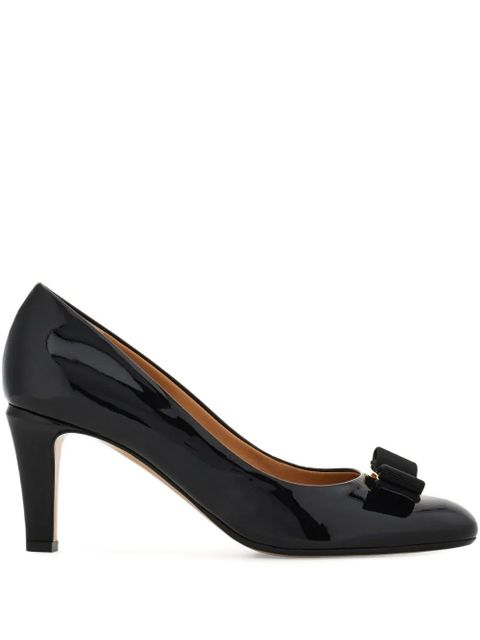 Ferragamo 70mm Vara bow-detail pumps - Black - zdjęcie produktu nr 1