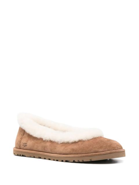 UGG fur trim flat shoes - Brown - zdjęcie produktu nr 2