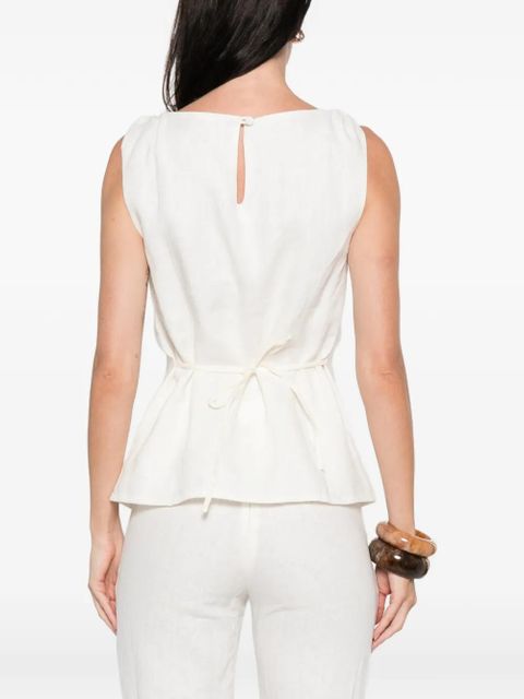 Faithfull the Brand Flor knot-detail top - White