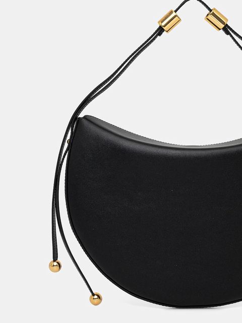 Furla torebka skórzana Moonstone M Shoulder Bag kolor czarny WB01868 BX3104 O6000