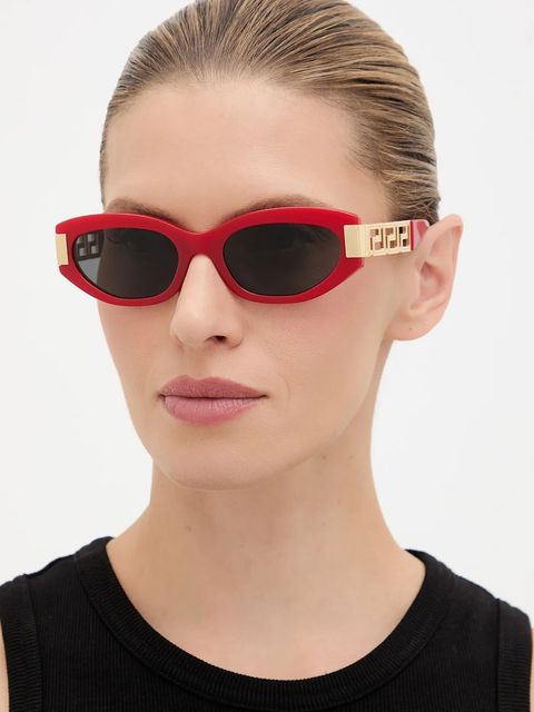 Versace okulary przeciwsłoneczne damskie kolor czerwony 0VE4501 - zdjęcie produktu nr 1