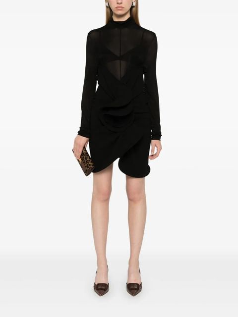 Magda Butrym sculptural high-neck mini dress - Black - zdjęcie produktu nr 2