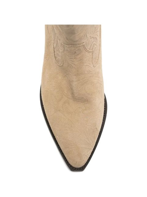 ISABEL MARANT Duerto suede cowboy boot - Neutrals
