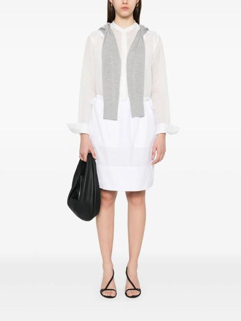 TOTEME drawstring-waist skirt - White