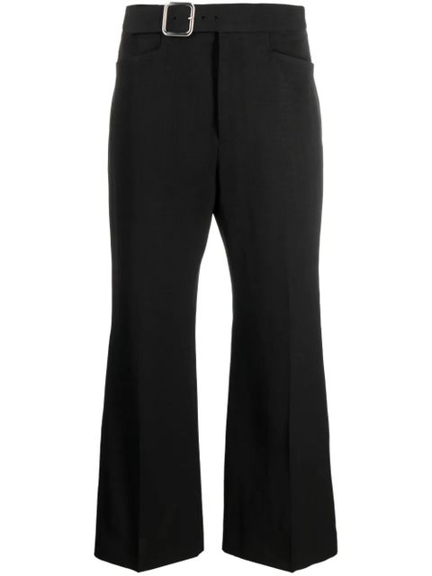 Jil Sander belted cropped trousers - Black - zdjęcie produktu nr 1